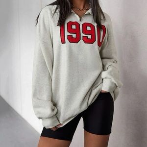 SHEIN grey oversized sweatshirt